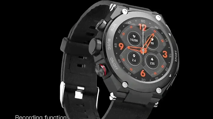 Guiqu Smart Watch with 6D Stereo Bluetooth Earbuds, 1.3 in Touch HD Screen,
