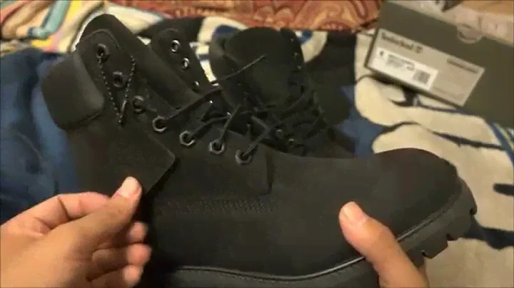 Timberland 6'' Premium Water Proof All Black Boots & Unboxing and On Feet Review (HD) Sony FDR-AX100