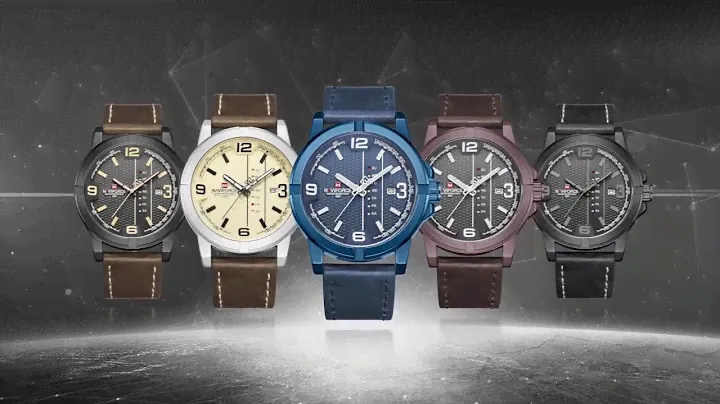 Naviforce Watches For Men Top Luxury Brand Casual Quartz Watch Mens Leather Waterproof Wristwatch Ma