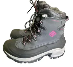 Columbia Boots Omni-Heat Waterproof Womens 7.5 Black Grey Pink YL5383-011 NEW