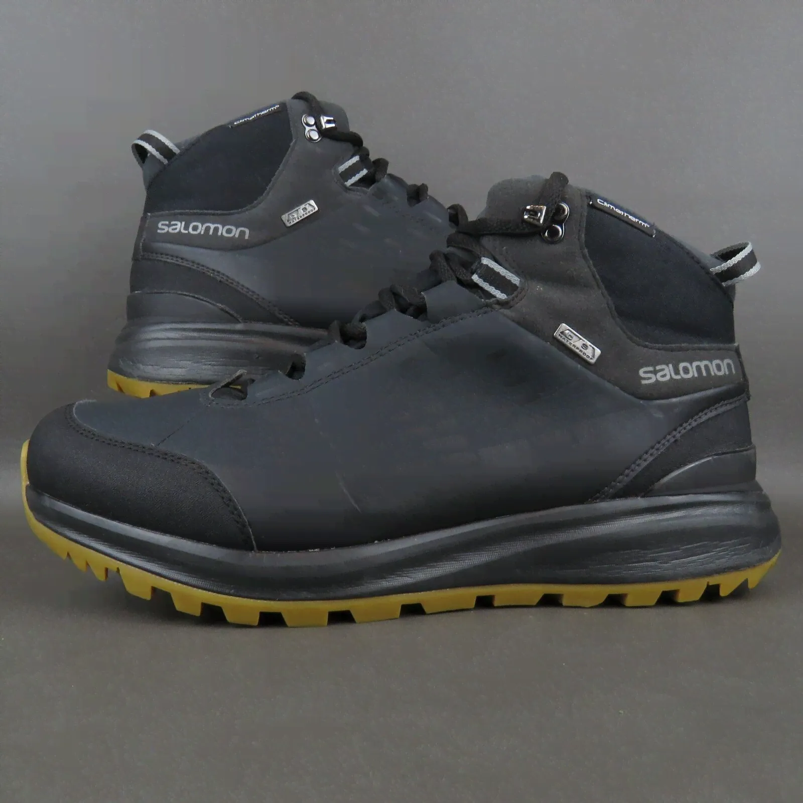 Salomon Shoes - 2018 Kaipo CS Waterproof 2 Snow Boot - Sz 11.5 Mens - Black Gray-0