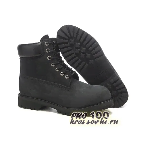Timberland 6 Inch Premium Waterproof Boots (Black Nubuck)