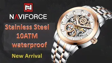 NAVIFORCE full steel automatic mechanical men's watch 10 bar waterproof NFS1002 Real watch display