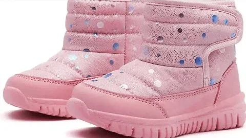 Boys Girls Toddler Snow Boots Waterproof Slip Resistant Outdoor Kids Winter Shoes
