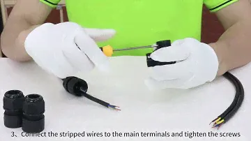 T shape 1 in 2 out waterproof connector-How to joint cable? (EW-M20T)