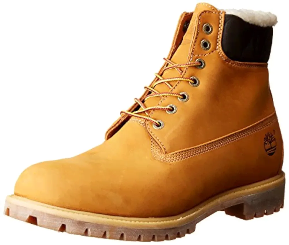 Сапоги и ботинки Timberland Herren 6 In Premium Waterproof Warm Lined Stiefel Gelb (Wheat Nubuck) 41 EU-0