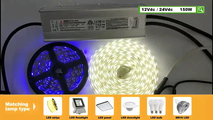 Waterproof Constant voltage 12/24vdc led driver 150W 200W