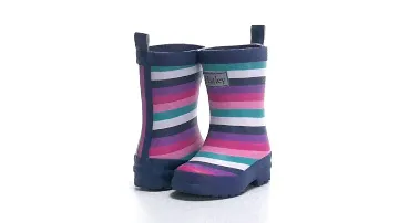 Hatley Kids Pretty Stripes Matte Rain Boots (Toddler/Little Kid) SKU: 9542191
