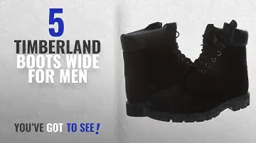 Top 10 Timberland Boots Wide [ Winter 2018 ]: Timberland Mens 6 Inch Basic Waterproof Black Nubuck