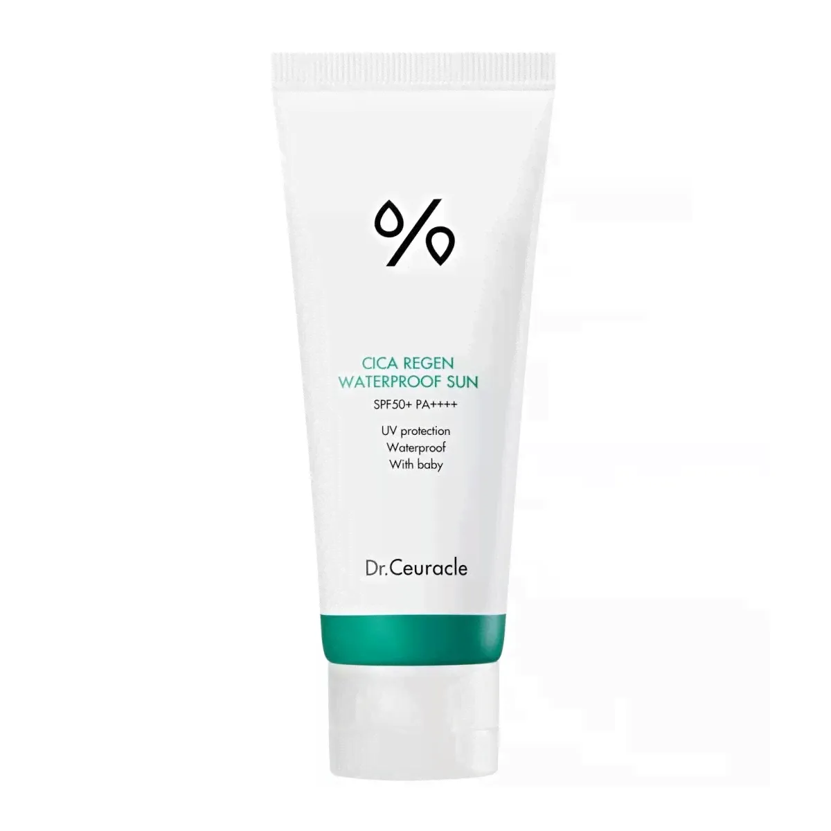 Водостойкий солнцезащитный крем с экстрактом центеллы азиатской SPF50+ PA++++ Cica Regen Waterproof Sun SPF50+ PA++++ Dr. Ceuracle