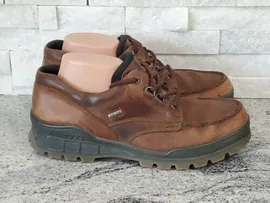ECCO Track 25 Brown Leather Waterproof Gore-Tex Low Oxford Shoes for Men, US 9