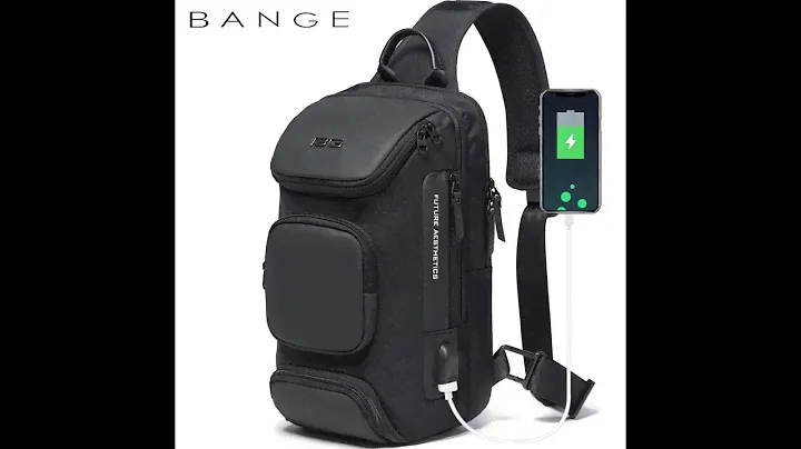 BANGE Shrine Sling Bag - Multi-Compartment, USB Charging, Anti-Theft - Fits 11 inch iPad BG7086