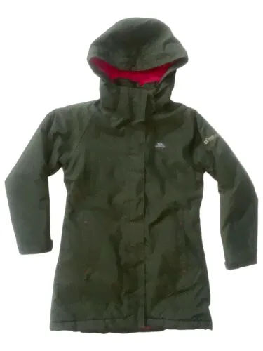 TRESPASS Kids Khaki Green Tress-Shield TP50 Waterproof Jacket size 7/8 years