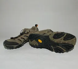 Mens Merrell Continuum Moab Walnut Waterproof Hiking Shoes Vibram size 10