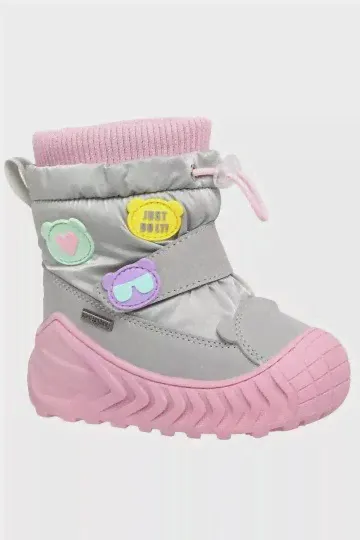 Ботинки ДЕВ Indigo Kids 71-0028A WATERPROOF серый-розовый