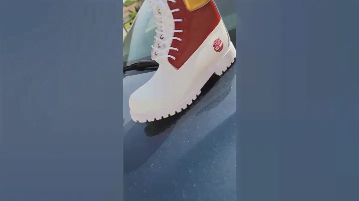 Burgundy Gold Timberland boots Flawlessly https://prosestyle.etsy.com #viral #trending #art #diy