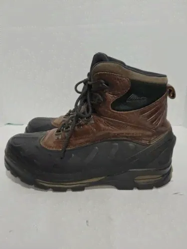COLUMBIA BUGABOOTOO THINSULATE BROWN LEATHER WATERPROOF ANKLE MENS 12 BOOTS