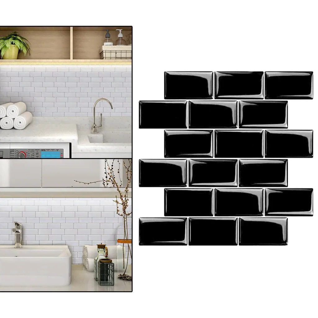 Пол & настенные плитки Unbranded Tile Stickers DIY Waterproof self/adhesive Wall Stickers Peel Stick Tiles Home-4
