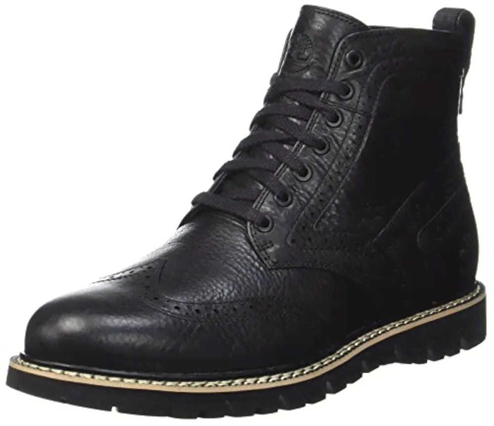 Сапоги и ботинки Timberland Herren Britton Hill Fleece Wing Tip Waterproof Stiefel, Schwarz (Jet Black), 45 EU